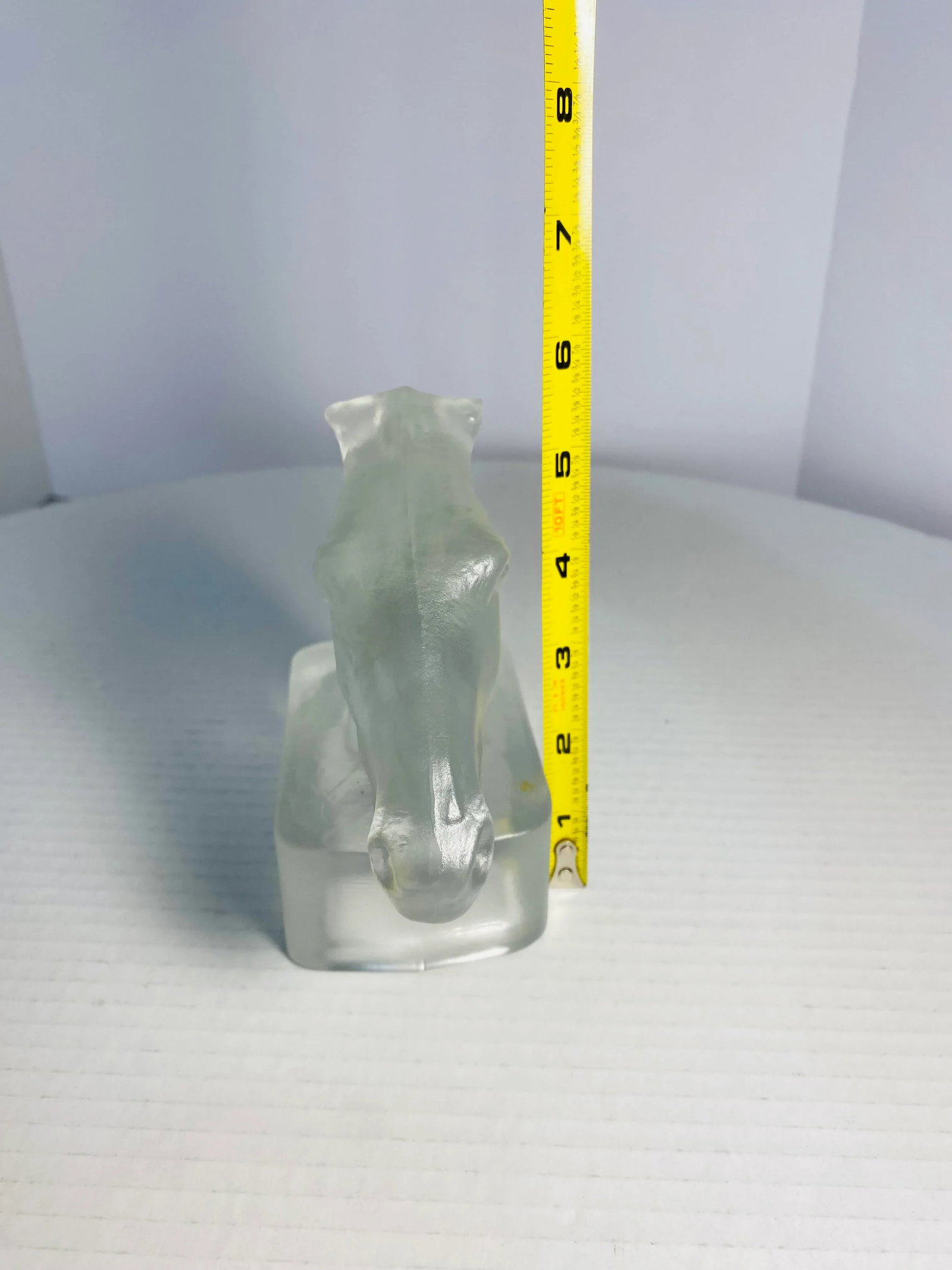 Original 1940s Germany Goebel Molded and Pressed Glass Horsehead Sculpture - 10
