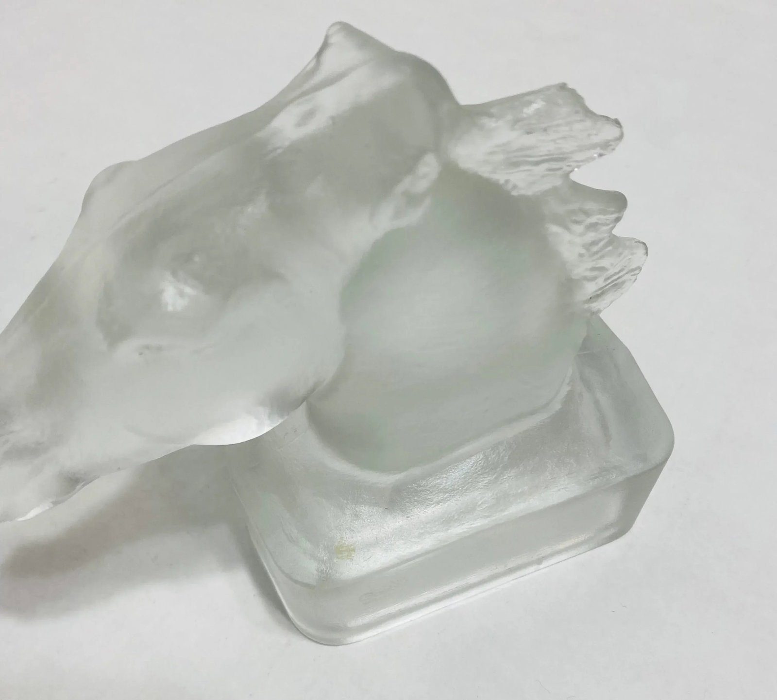 Original 1940s Germany Goebel Molded and Pressed Glass Horsehead Sculpture - 12