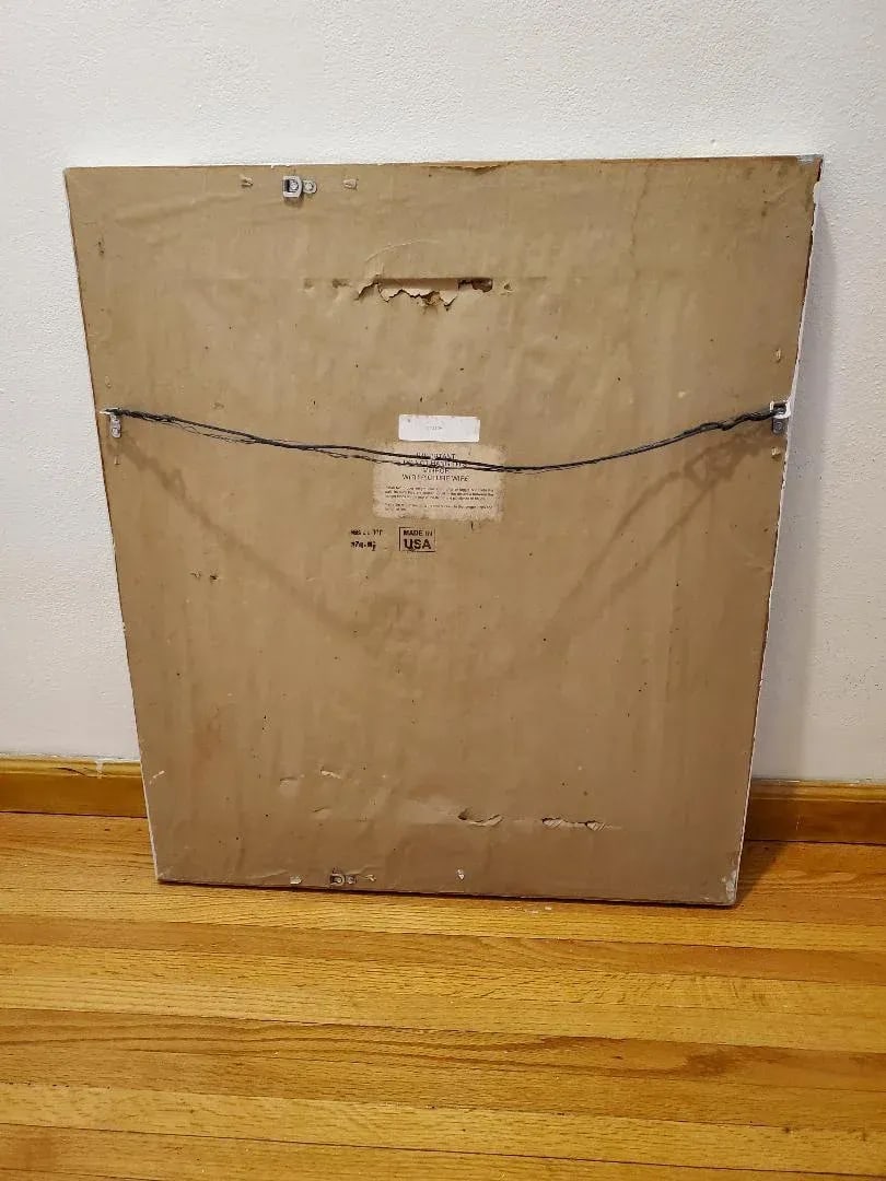 1990s Large Original Handcrafted Pearlescent Tile Mirror - 9