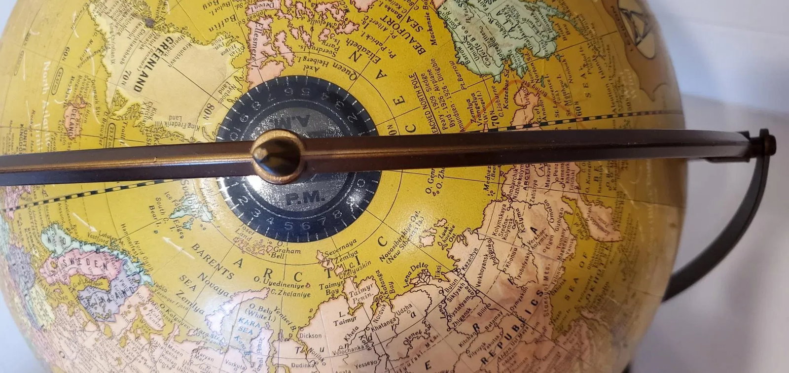 Vintage World Globe Made in Usa - 5