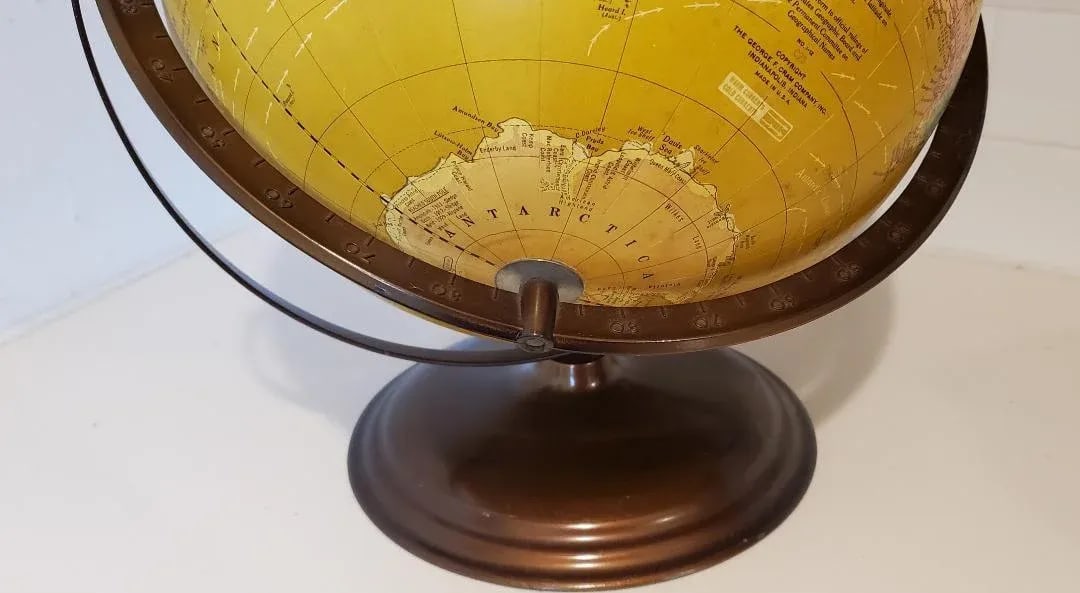 Vintage World Globe Made in Usa - 8