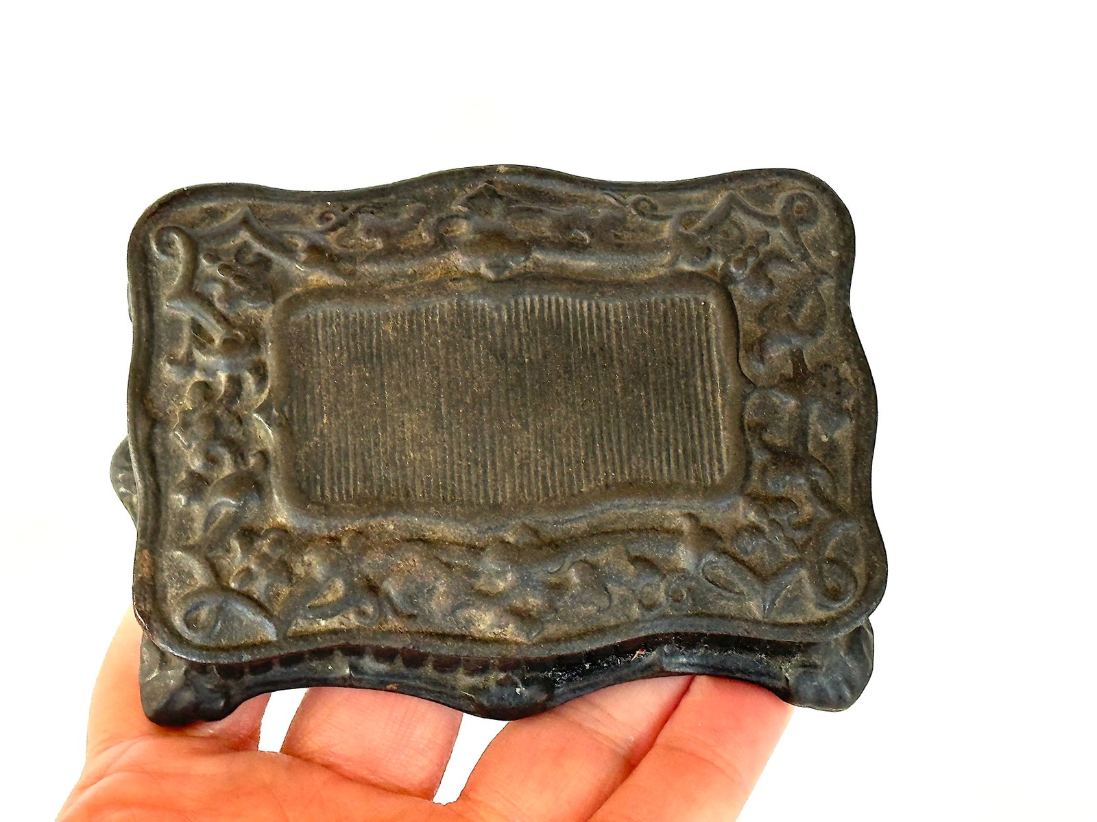 e.g. Zimmermann Germany Antique Cast Iron Decorative Box - 6
