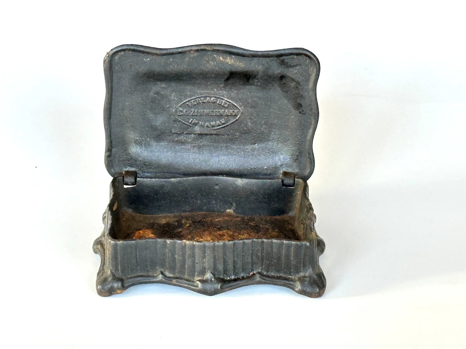 e.g. Zimmermann Germany Antique Cast Iron Decorative Box - 7