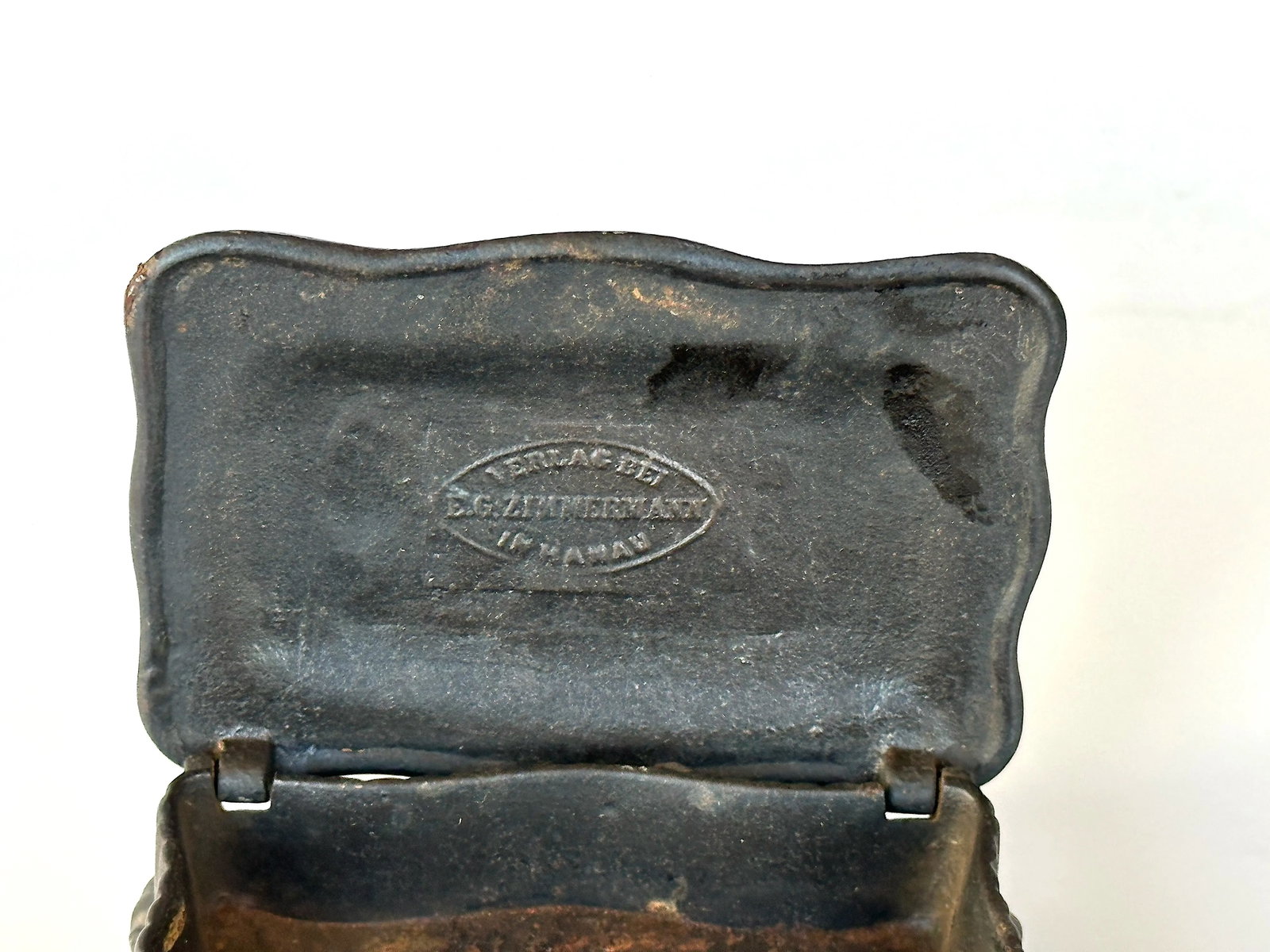 e.g. Zimmermann Germany Antique Cast Iron Decorative Box - 9