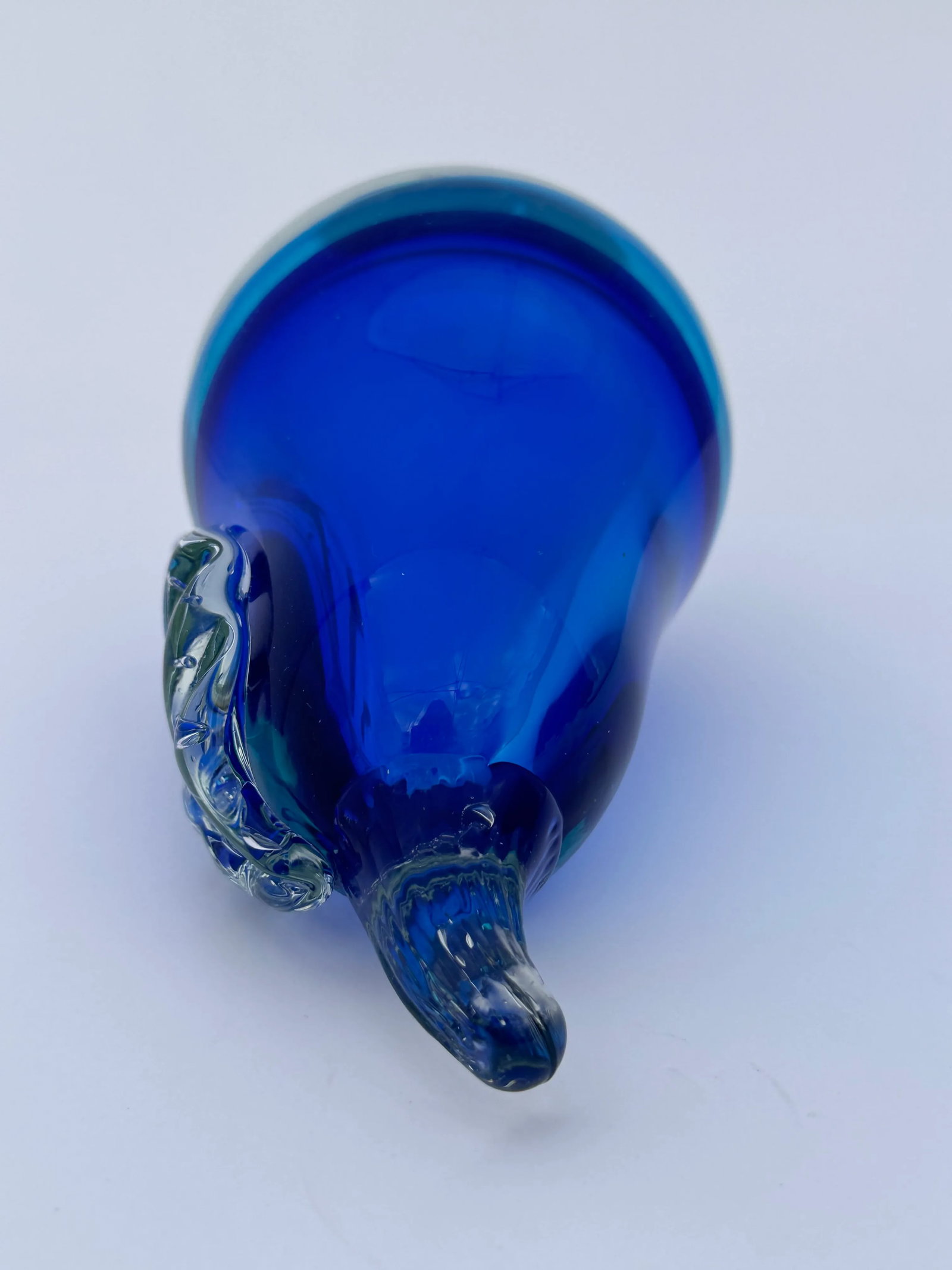 Sommerso Art Glass Pear in Shades of Blue - 5