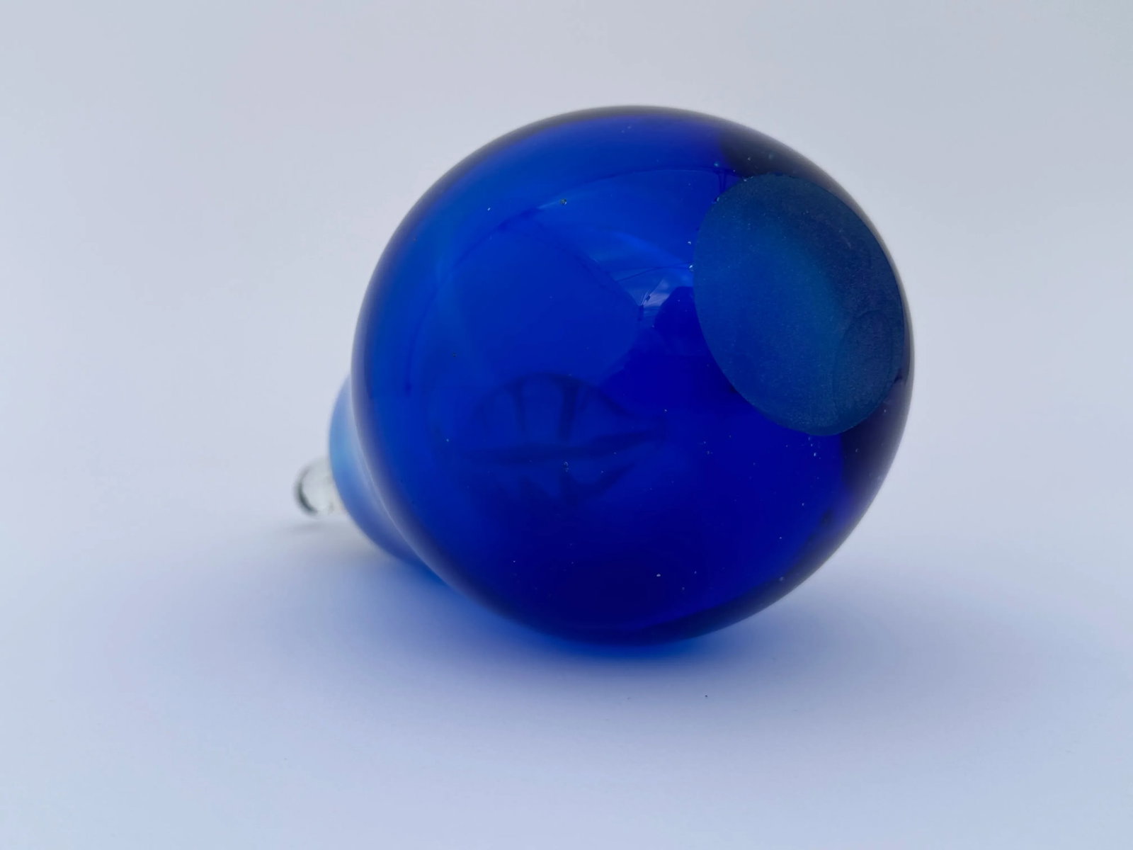 Sommerso Art Glass Pear in Shades of Blue - 6