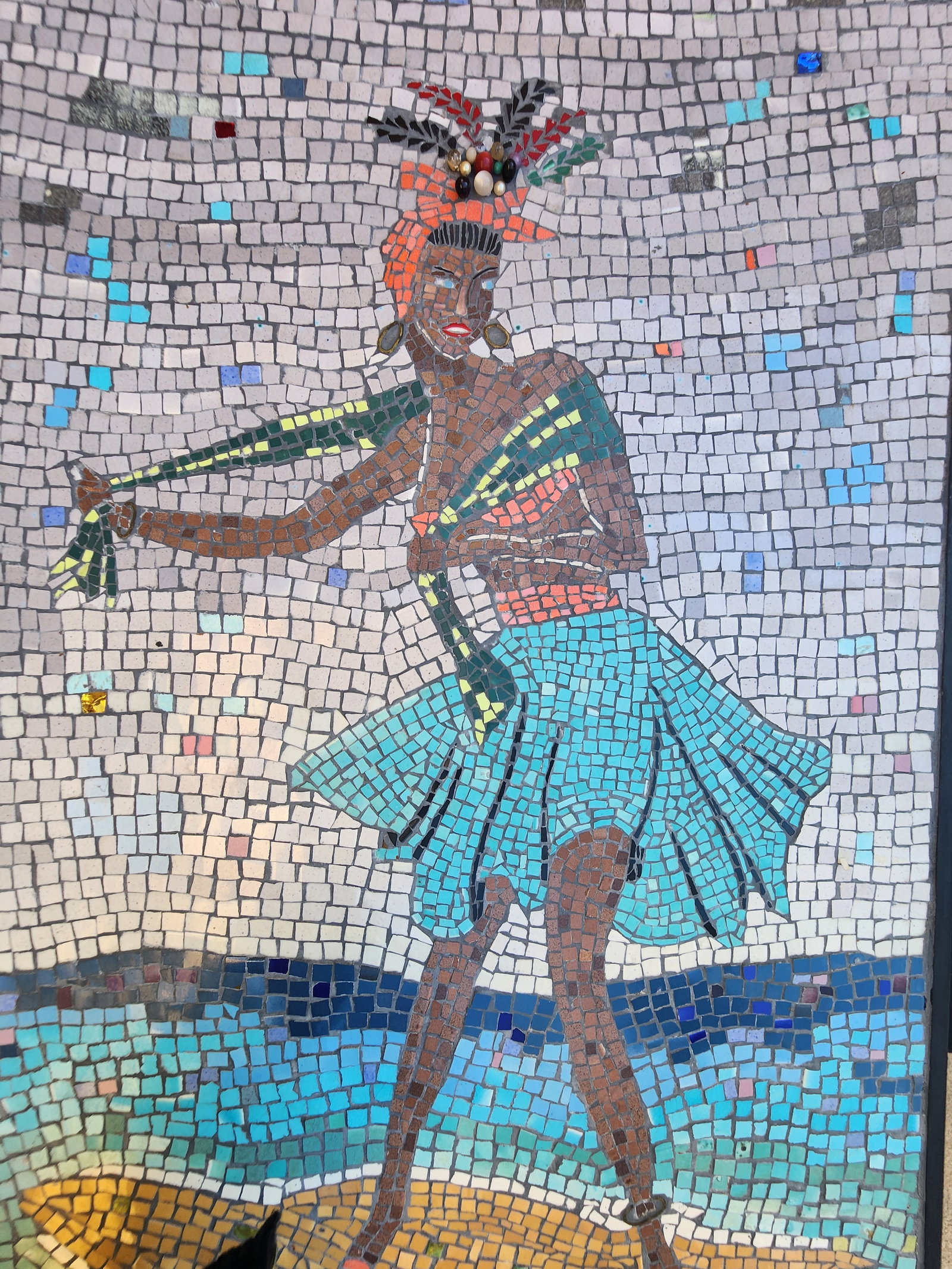 1960s Modernist Caribbean Mosaic Wall Art - Set of 2 - 4