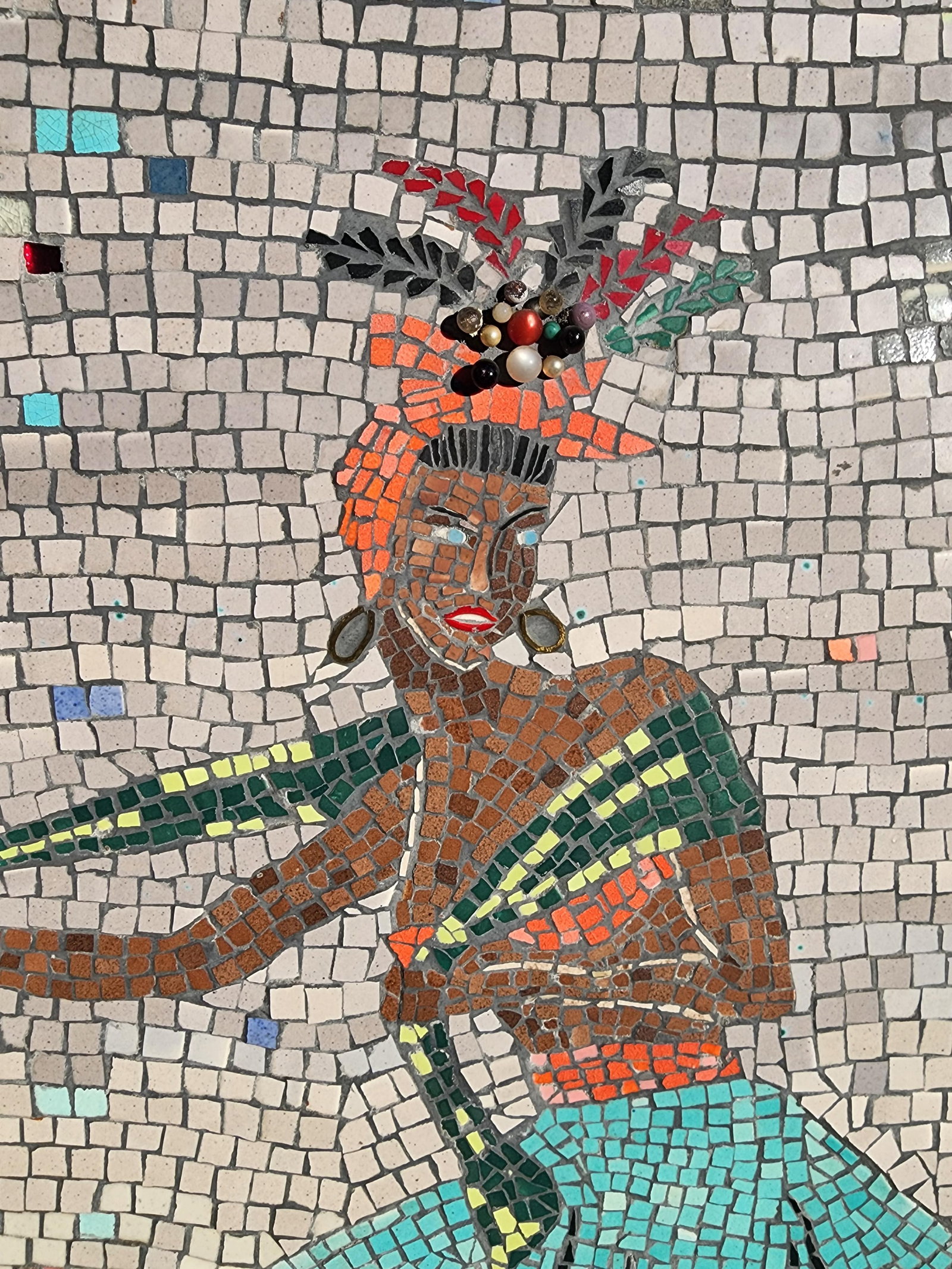 1960s Modernist Caribbean Mosaic Wall Art - Set of 2 - 6