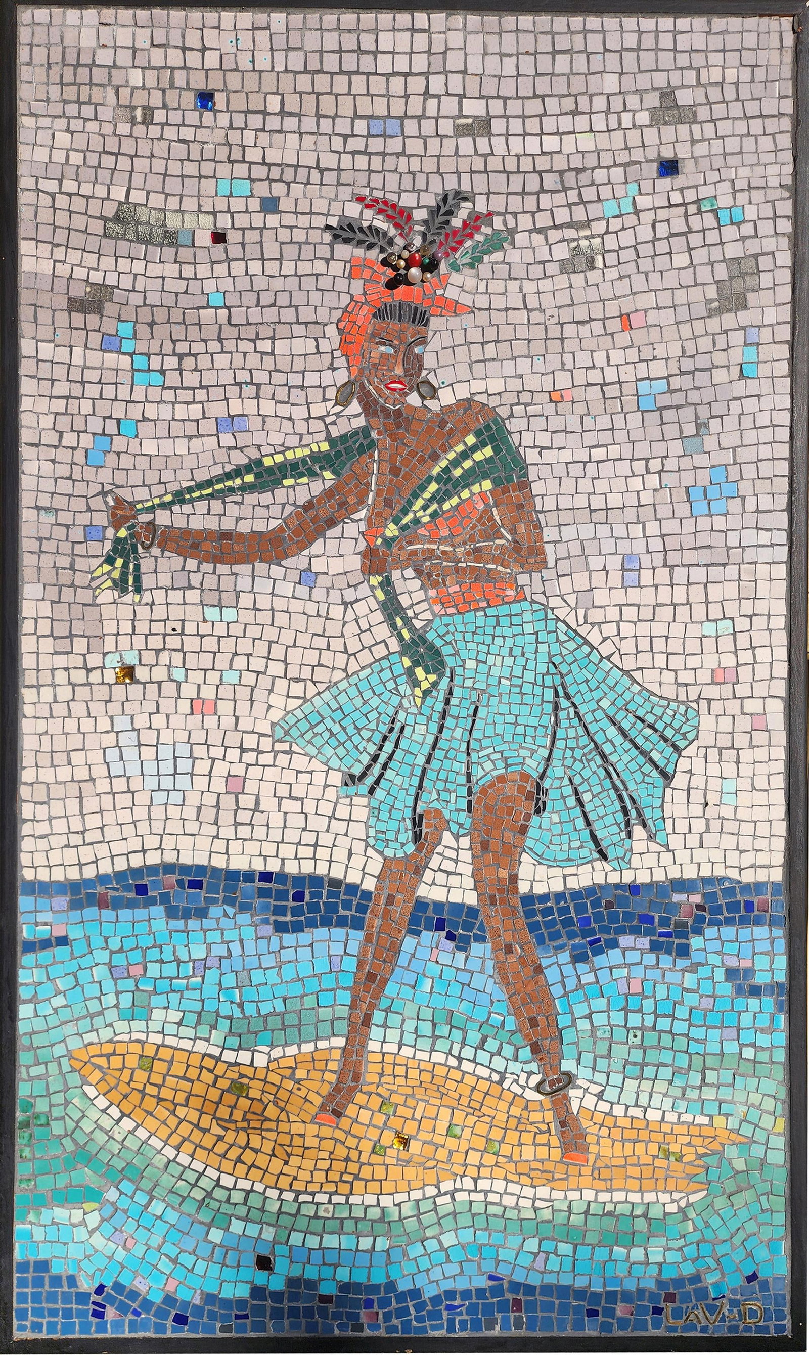1960s Modernist Caribbean Mosaic Wall Art - Set of 2 - 8