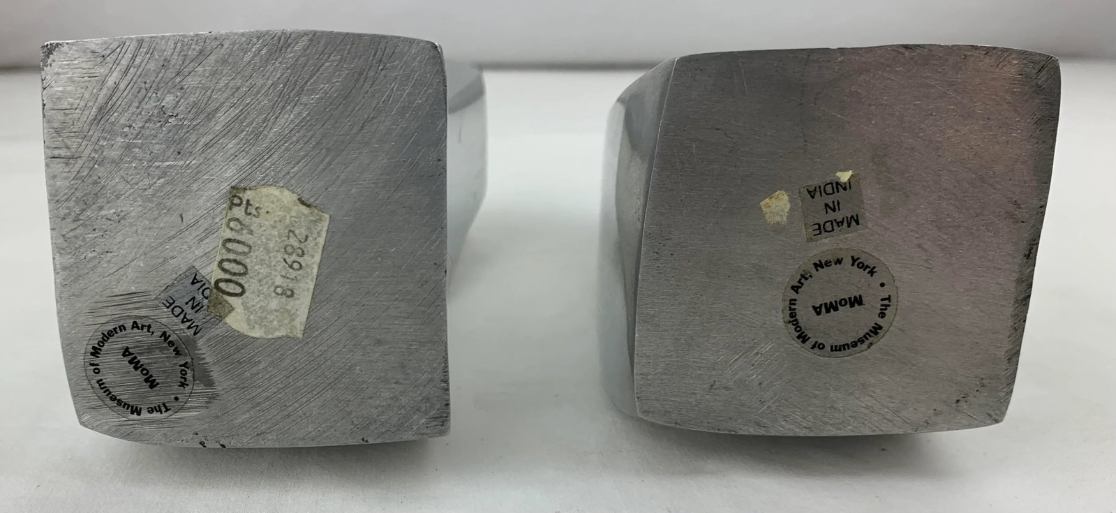 1990s Vintage Modern Aluminum Vases- Set of 2 - 9