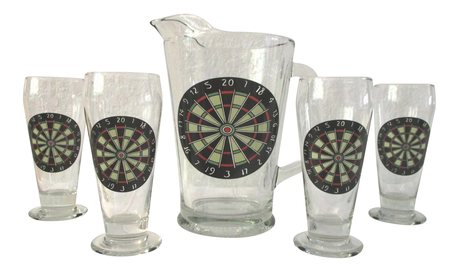 Dart Board Glass Beer Set - Set of 5 (1 of 5)