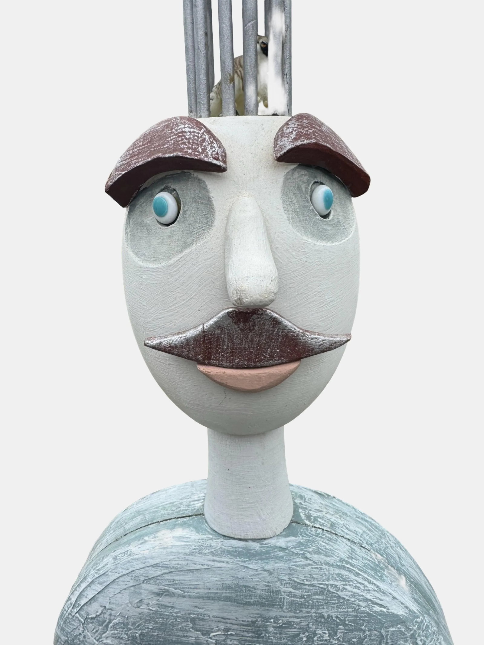 Folk Art Head Bust - 4