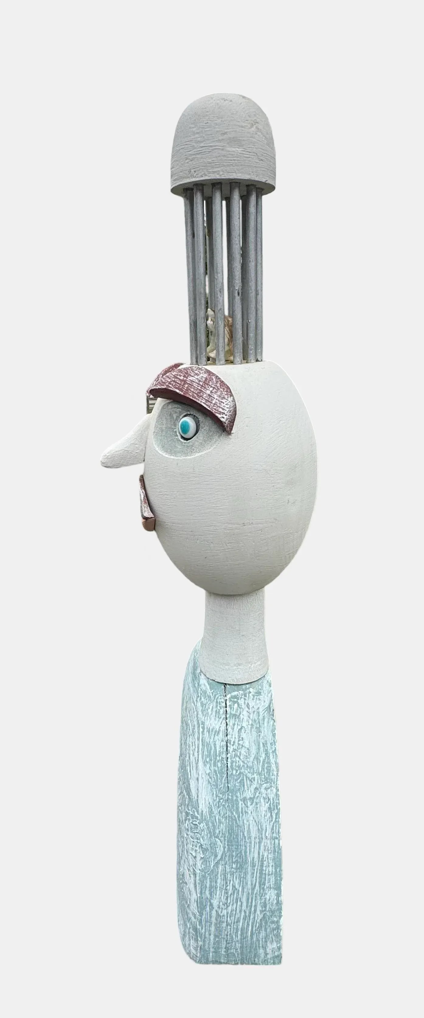 Folk Art Head Bust - 5