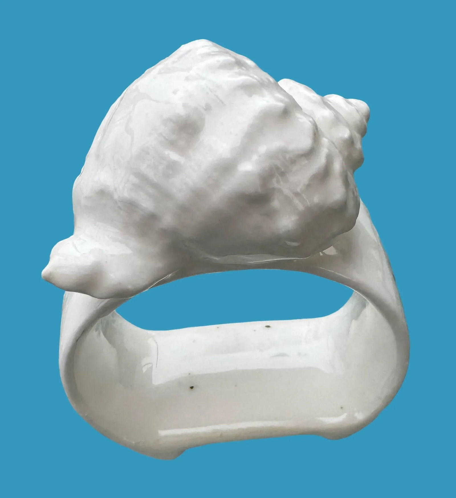 Porcelain Sea Shell Napkin Rings- Set of 8 - 4