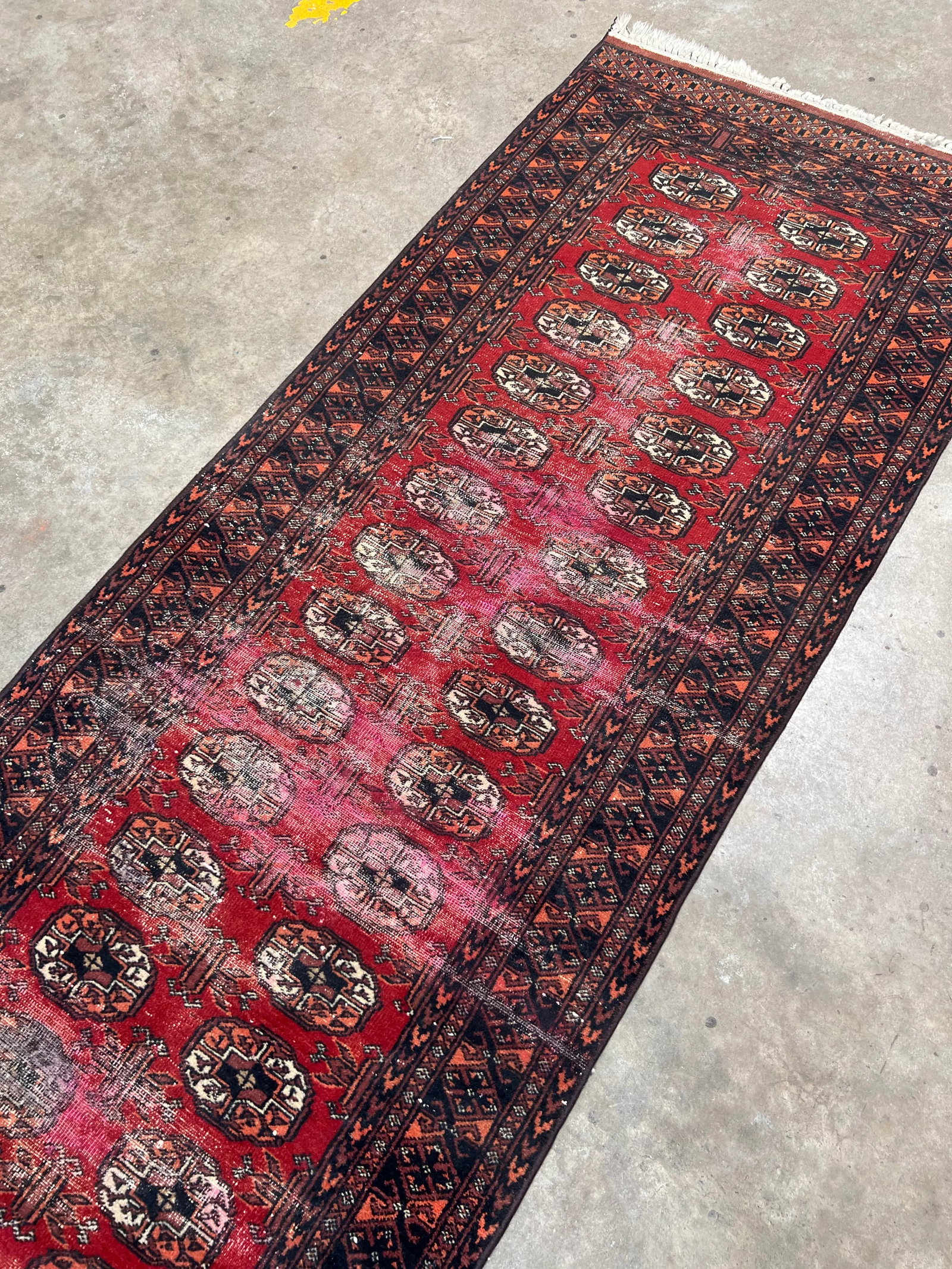 Vintage Red Bokhara Runner Rug - 4
