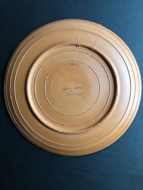 Vintage Mid-Century Greek Handpainted Decorative Plate - 4