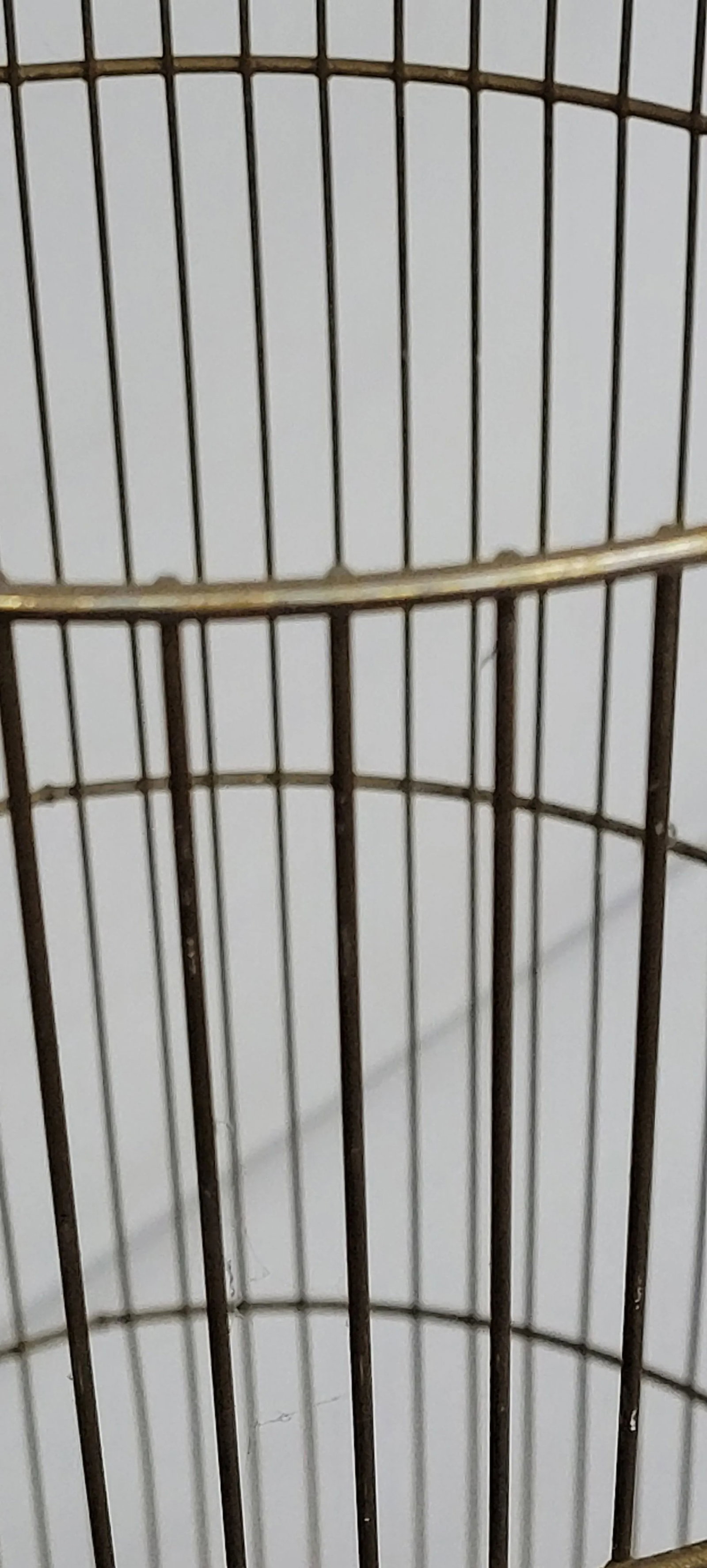 Vintage Black Atomic Cylinder Bird Cage Floor Stand on Hairpin Legs - 5
