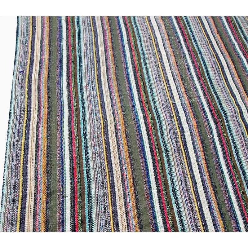 1980s Vintage Handwoven Scandinavian Style Kilim Area Rug - 8'6'' * 12'3'' - 5