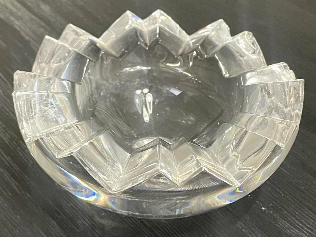 Modernist 1970's Rosenthal Crystal Glass Vide-Poche Bowl - 2