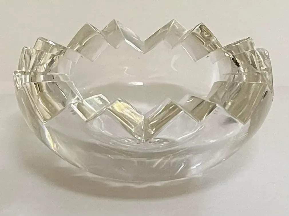 Modernist 1970's Rosenthal Crystal Glass Vide-Poche Bowl - 3