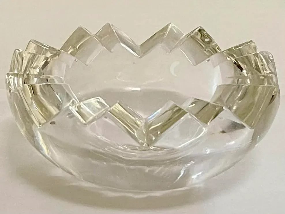 Modernist 1970's Rosenthal Crystal Glass Vide-Poche Bowl - 5