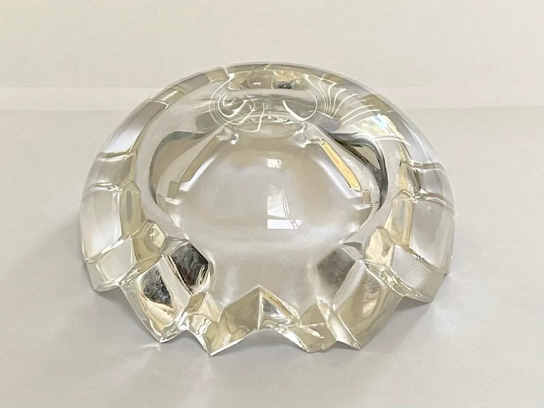 Modernist 1970's Rosenthal Crystal Glass Vide-Poche Bowl - 7