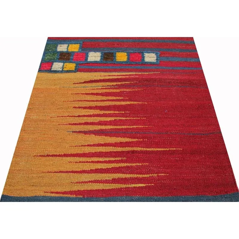 Handwoven Scandinavian Style Persian Kilim Area Rug - 2'1" * 6'5'' - 2