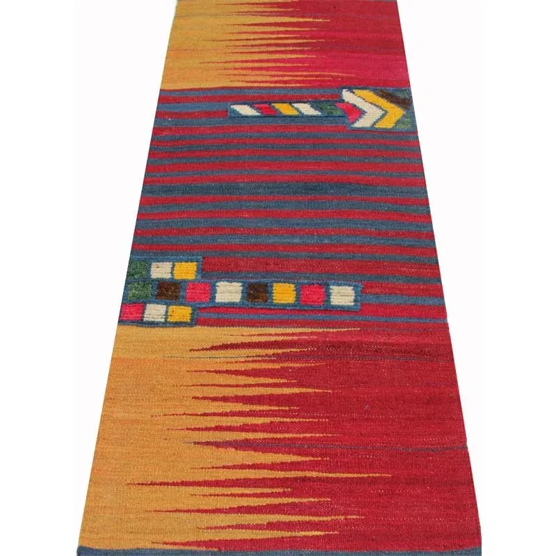 Handwoven Scandinavian Style Persian Kilim Area Rug - 2'1" * 6'5'' - 4