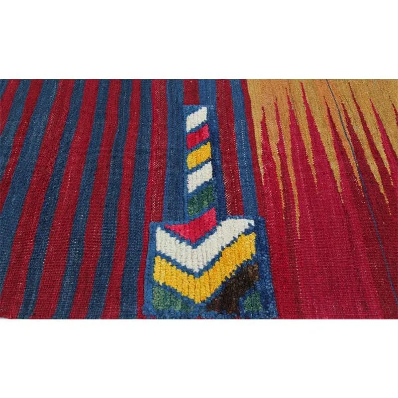 Handwoven Scandinavian Style Persian Kilim Area Rug - 2'1" * 6'5'' - 5