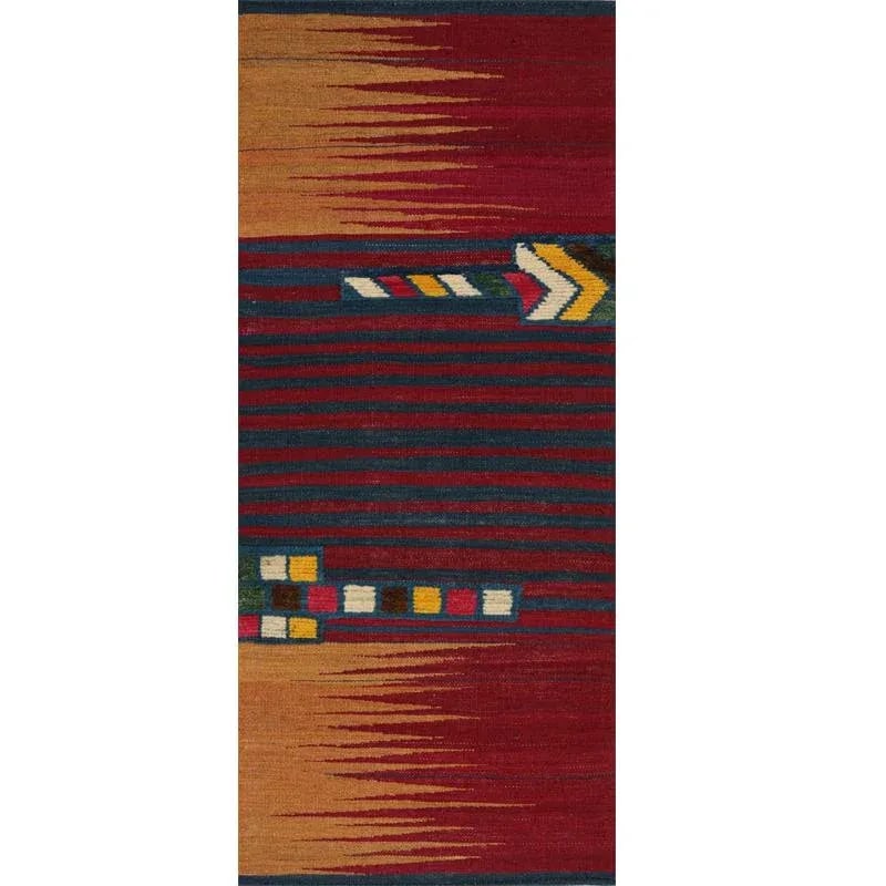 Handwoven Scandinavian Style Persian Kilim Area Rug - 2'1" * 6'5'' - 8