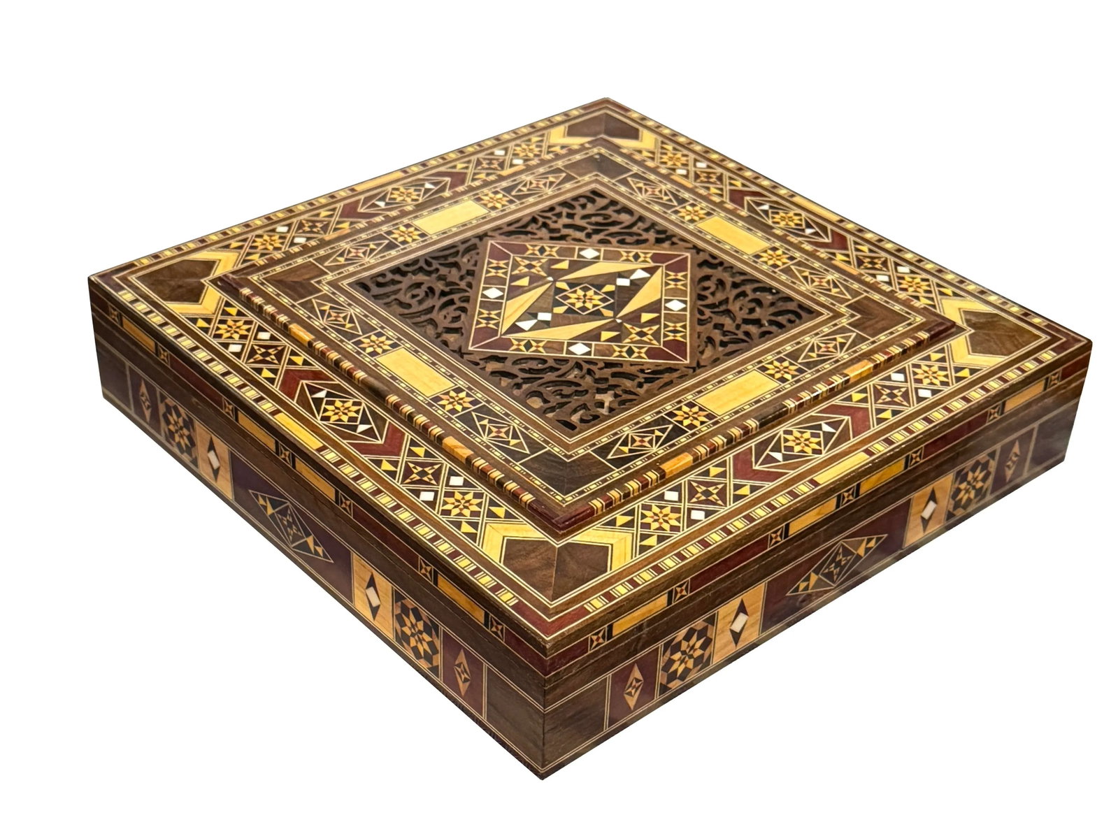 1990s Marquetry Inlay Jewelry Box - 2