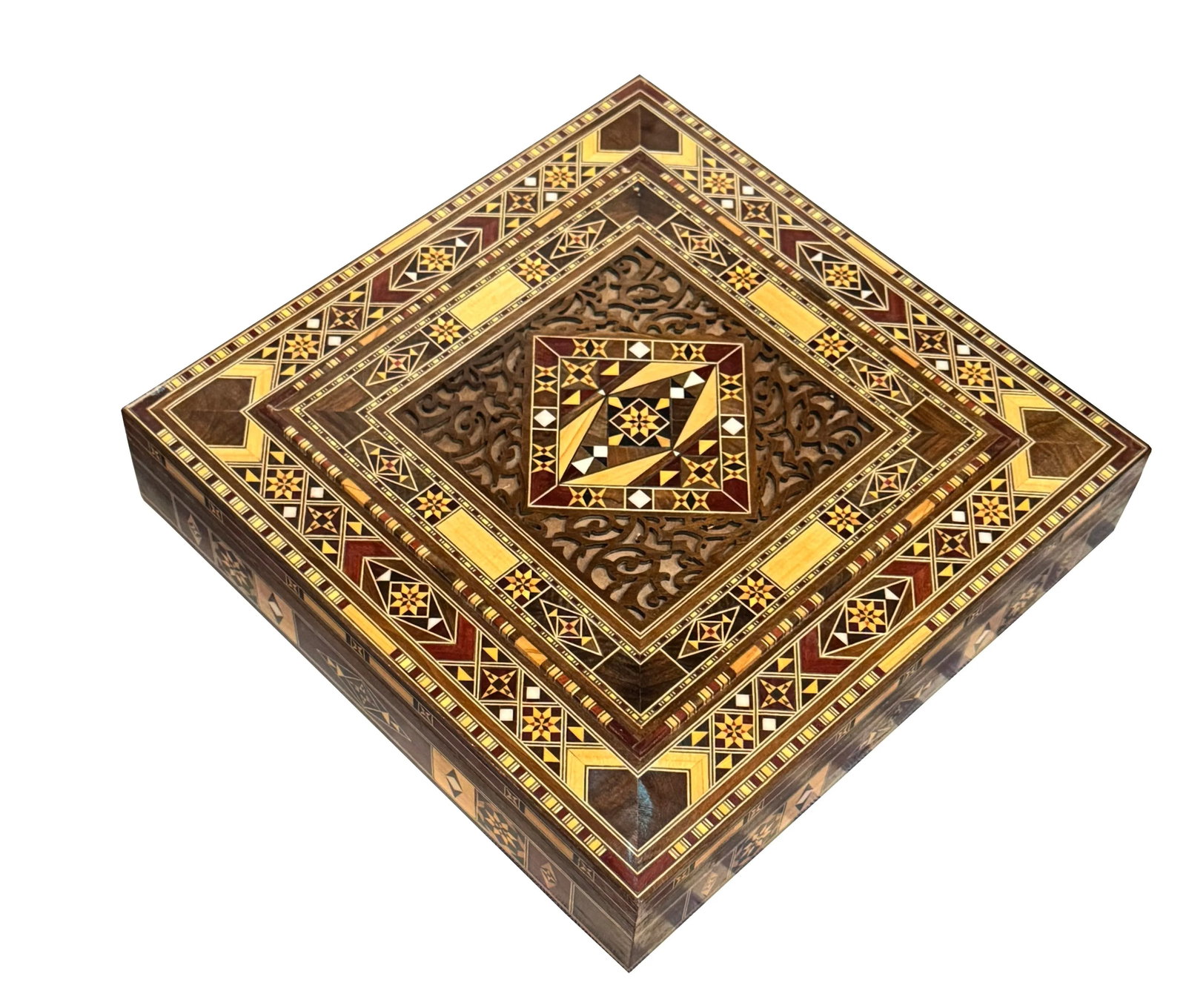 1990s Marquetry Inlay Jewelry Box - 3