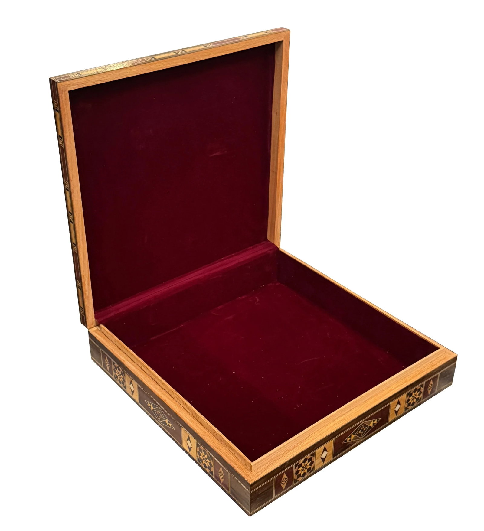 1990s Marquetry Inlay Jewelry Box - 5