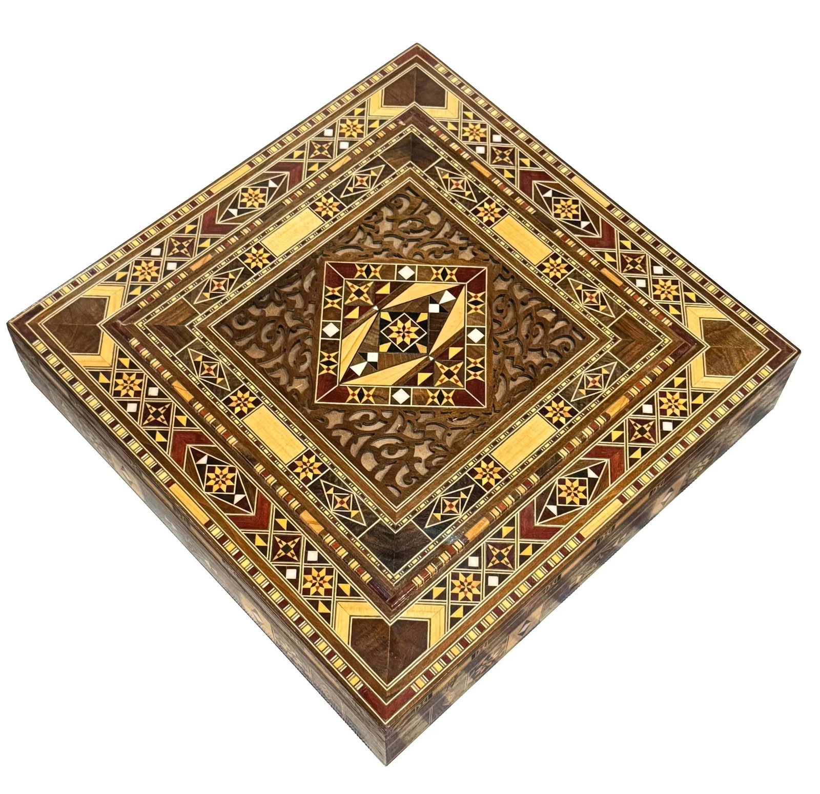 1990s Marquetry Inlay Jewelry Box - 6