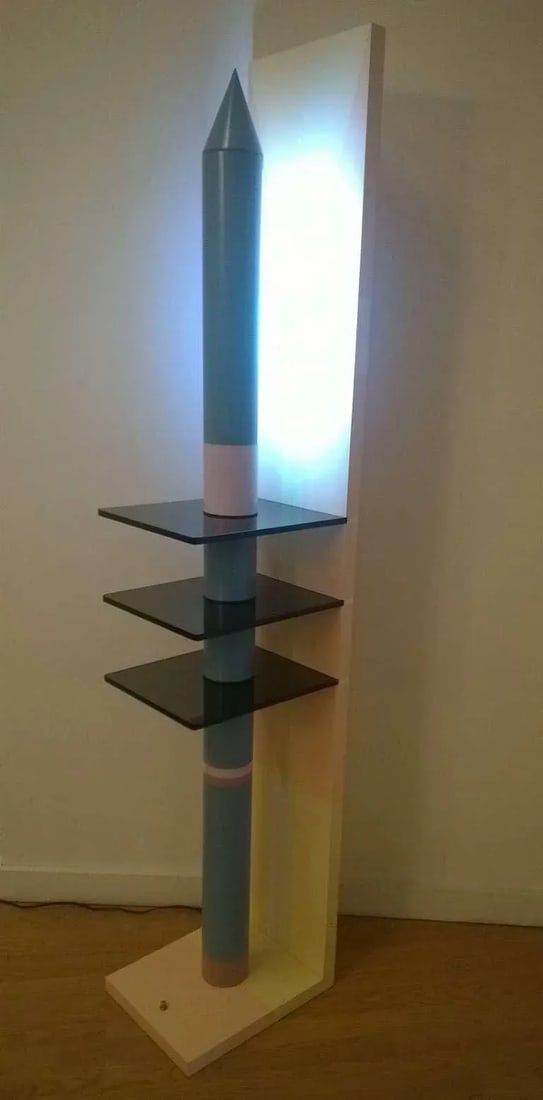 1980s Sculptural Rocket Shaped Floor Lamp - 9