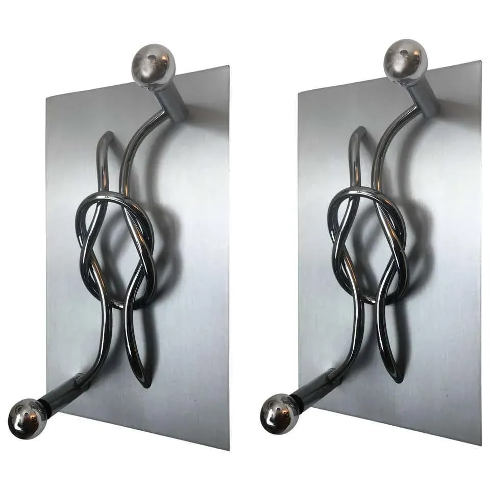 1970s Sculptural Missaglia for Giocomo Benevelli Italian Wall Lights - a Pair - 11