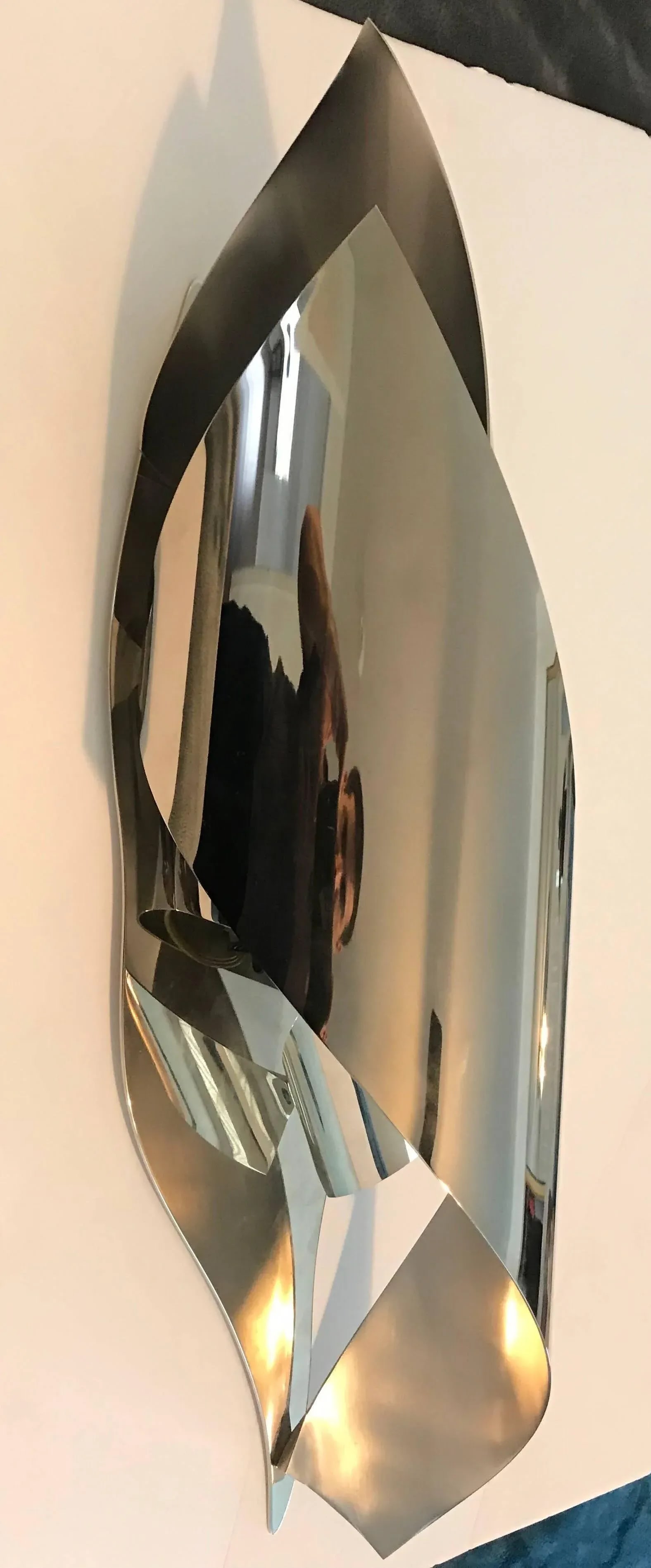 Large 1970s Charles French Flame Wall Light - 7