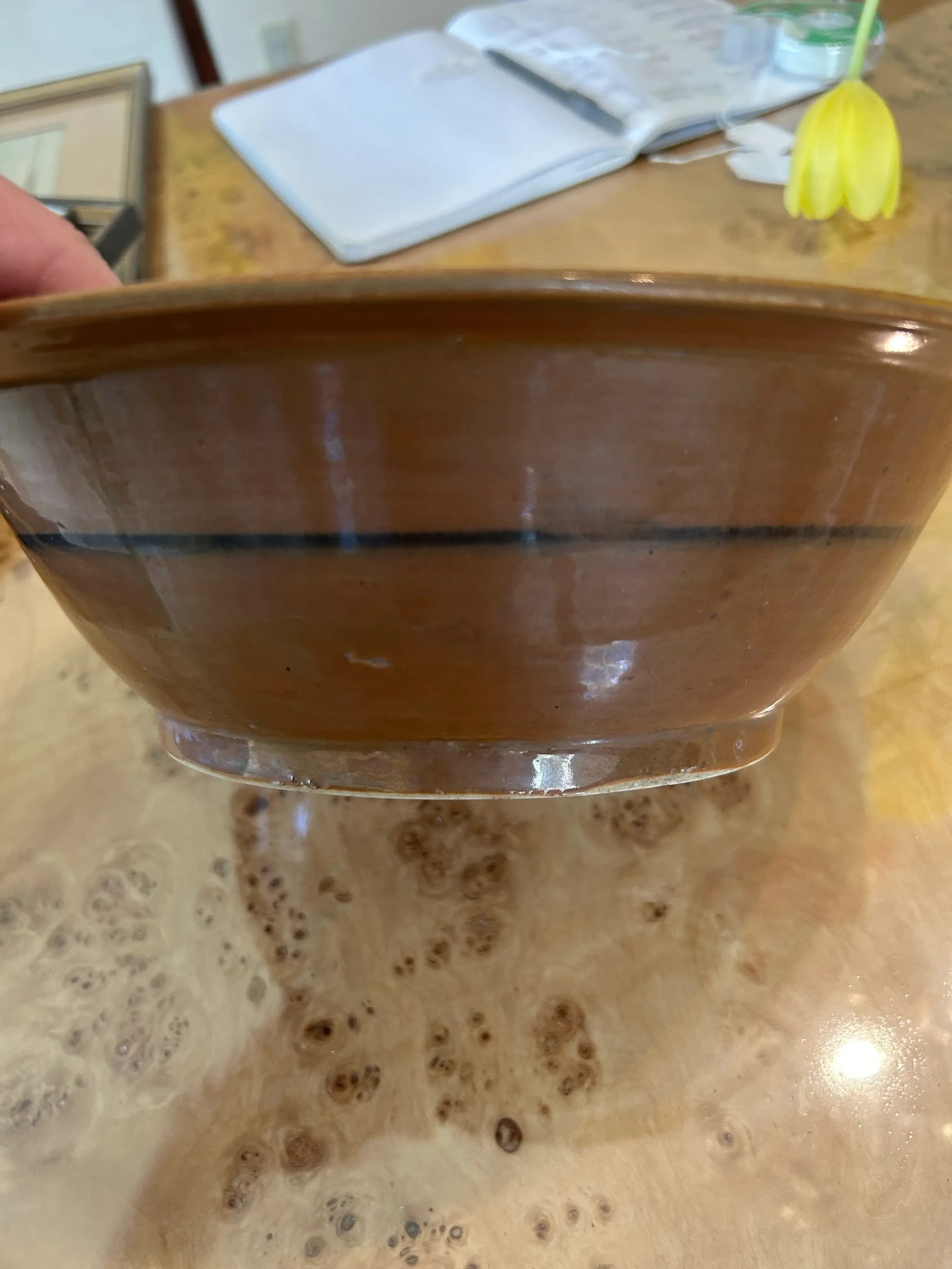 Antique Chinese Qing Dynasty Batavia Ware Bowl With Sweet Pea Motif - 5