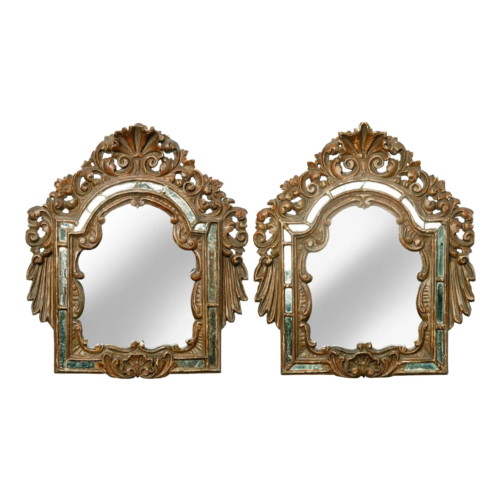 Pair of Early 1900s Italian Giltwood Antique Mirrors (1 of 11)