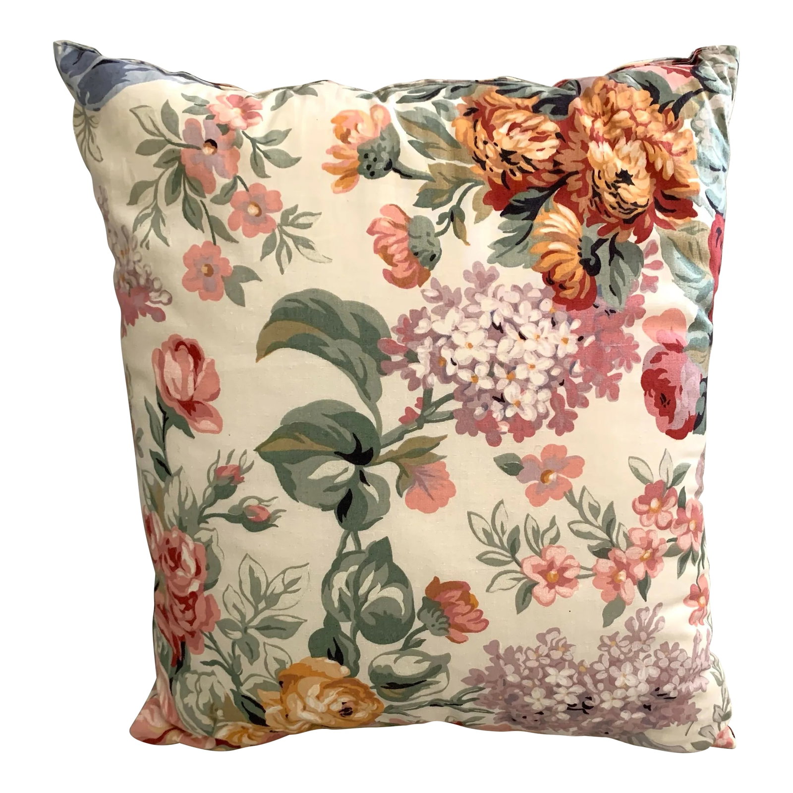 Vintage Decorative Pillow Custom Made With Retired Ralph Lauren Allison Floral Fabric: Vintage decorative pillow made it with Ralph Lauren , 80's cottage chic Allison floral fabric approximately 15" x 14" The Ralph Lauren Allison collection offer delicate floral motifs against a crisp