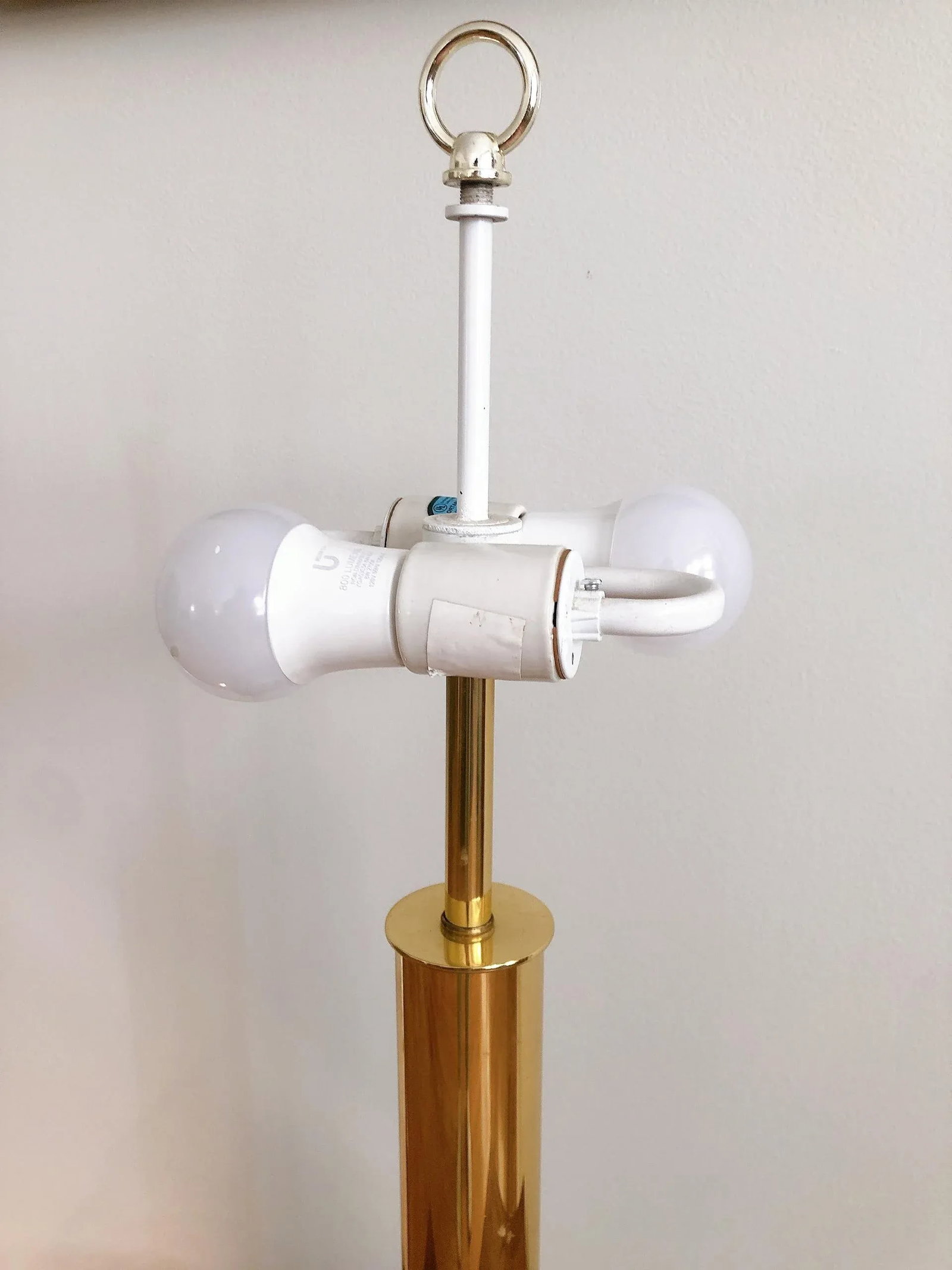 Mid Century Brass Cylindrical Table Lamp Attributed to Nessen - 3