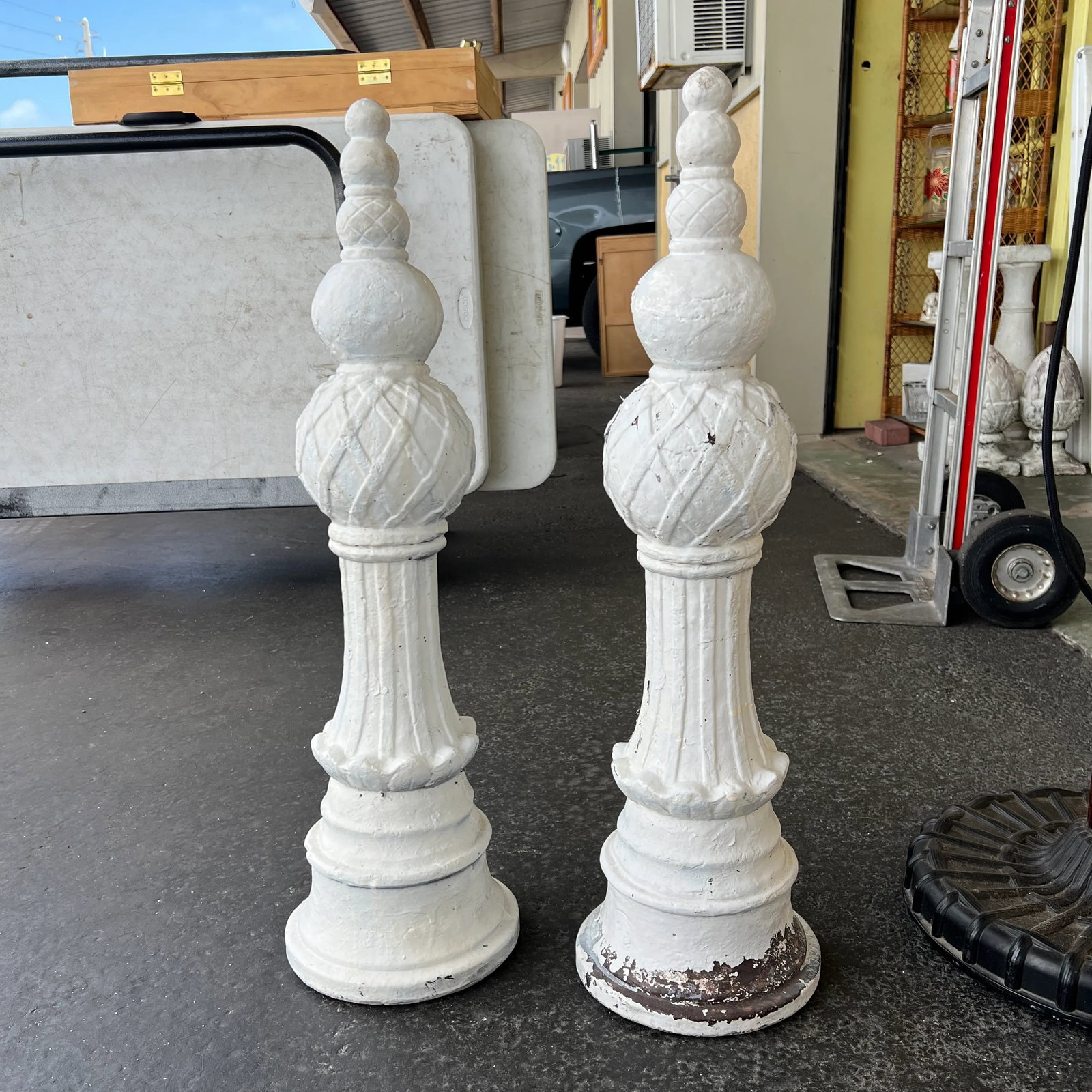 Vintage Garden Decorative Concrete Finials - Set of 2 - 3