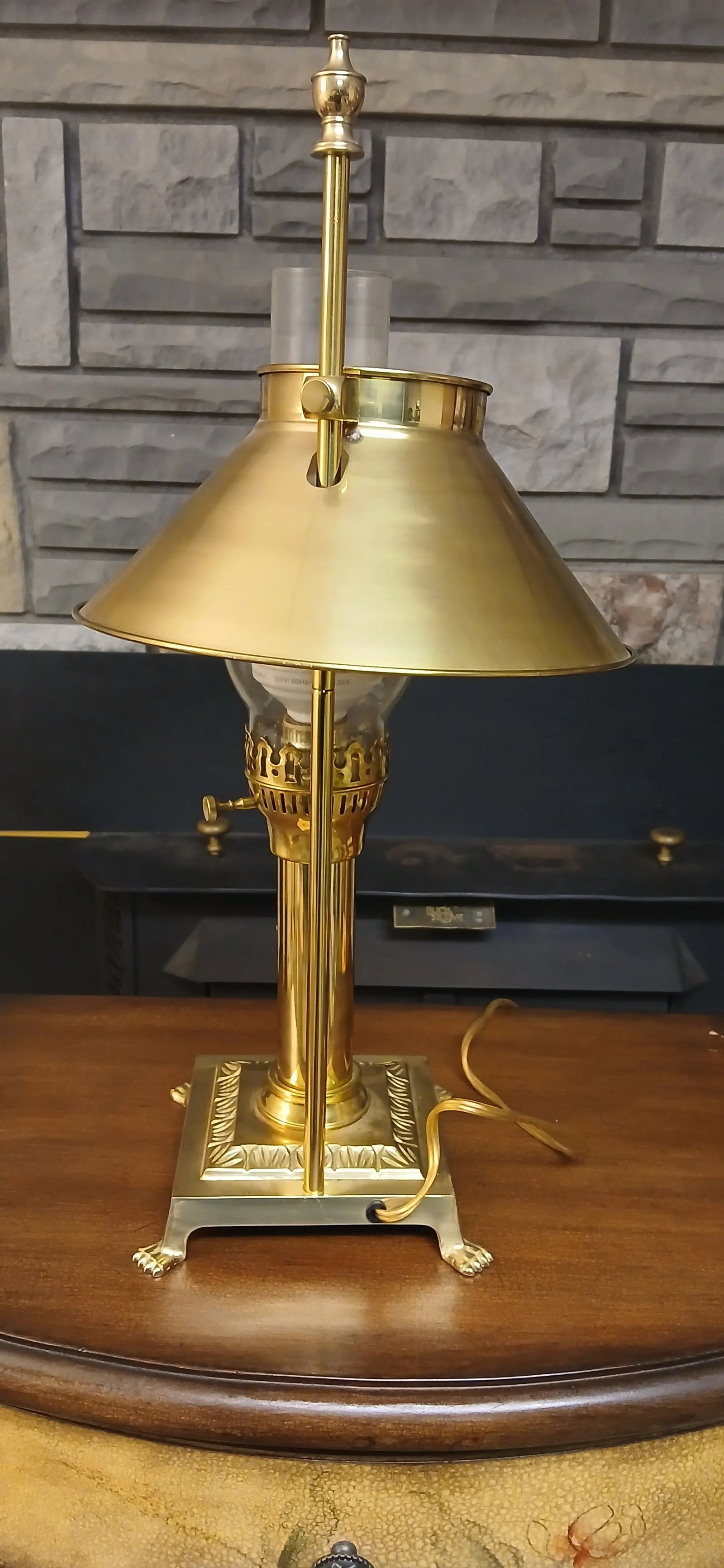 Vintage Brass Paris Orient Express Istanbul Table Lamp - 11