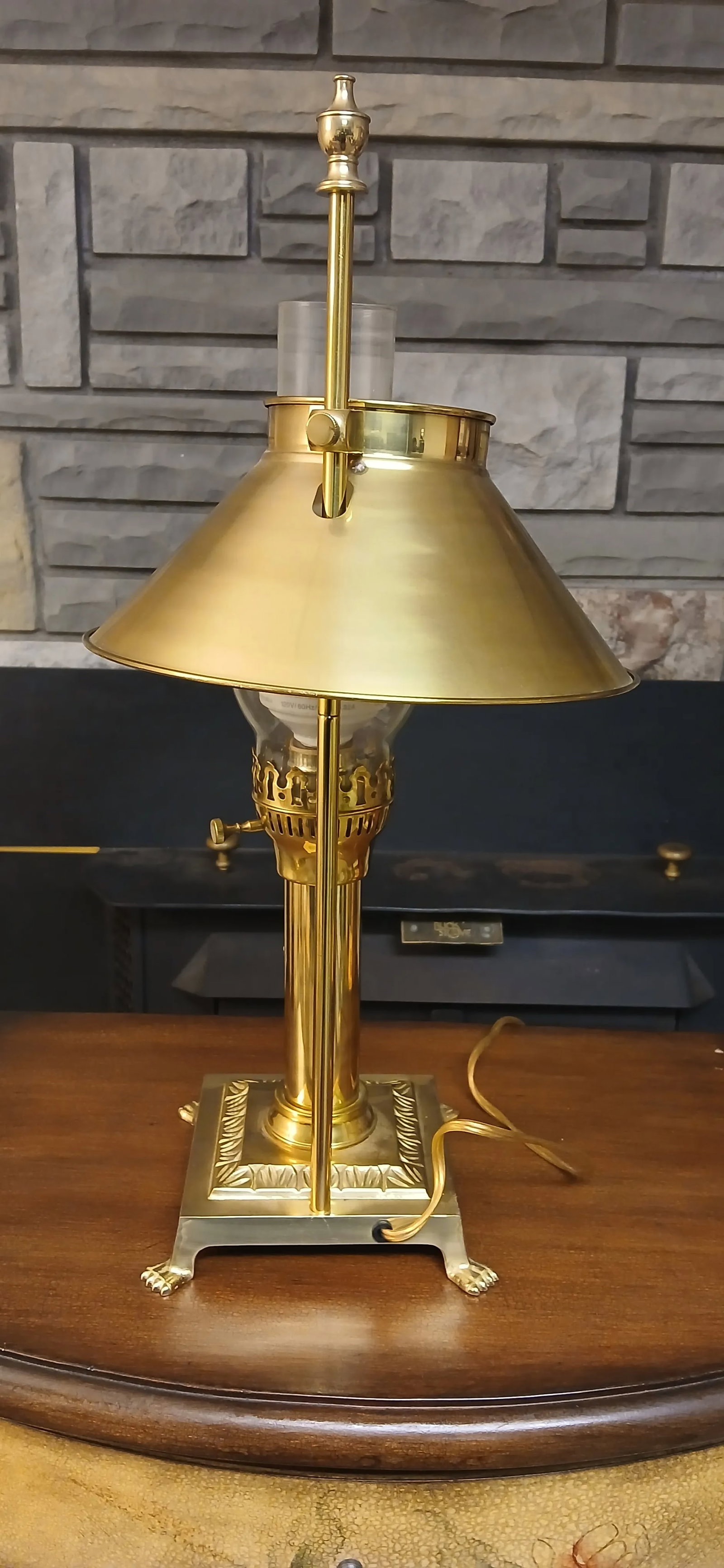 Vintage Brass Paris Orient Express Istanbul Table Lamp - 5