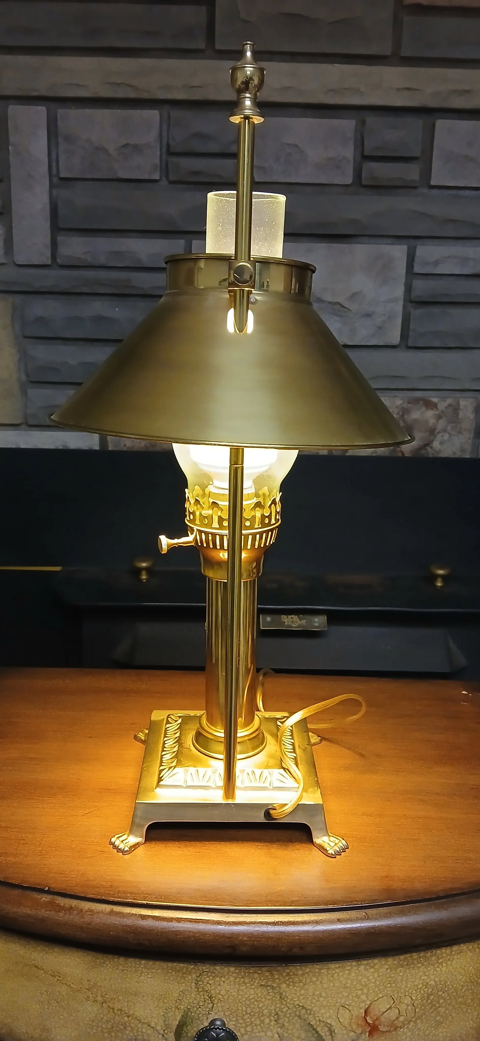 Vintage Brass Paris Orient Express Istanbul Table Lamp - 8