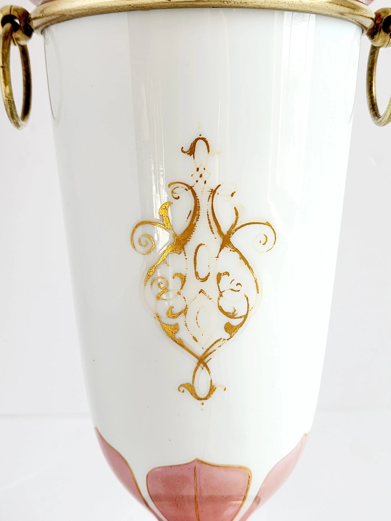 Antique Victorian Late 19th Century Hinks & Sons Opaline Glass Table Lamp - 7