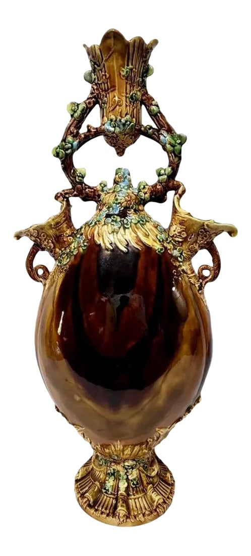 Amphora Works Teplitz Majolica Double Spouted Amphora (1 of 10)