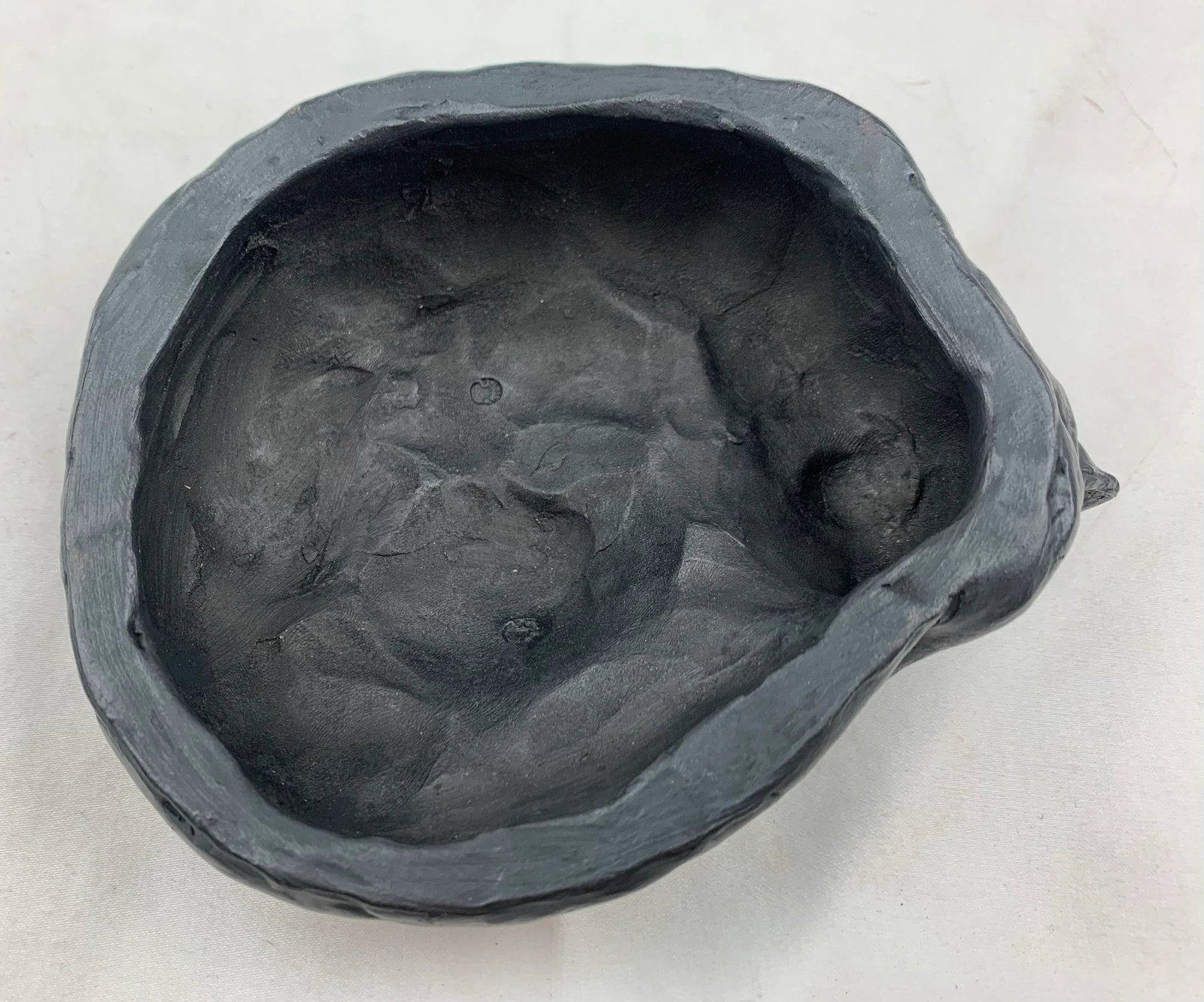 Vintage Black Sleeping Cat Figurine - 6