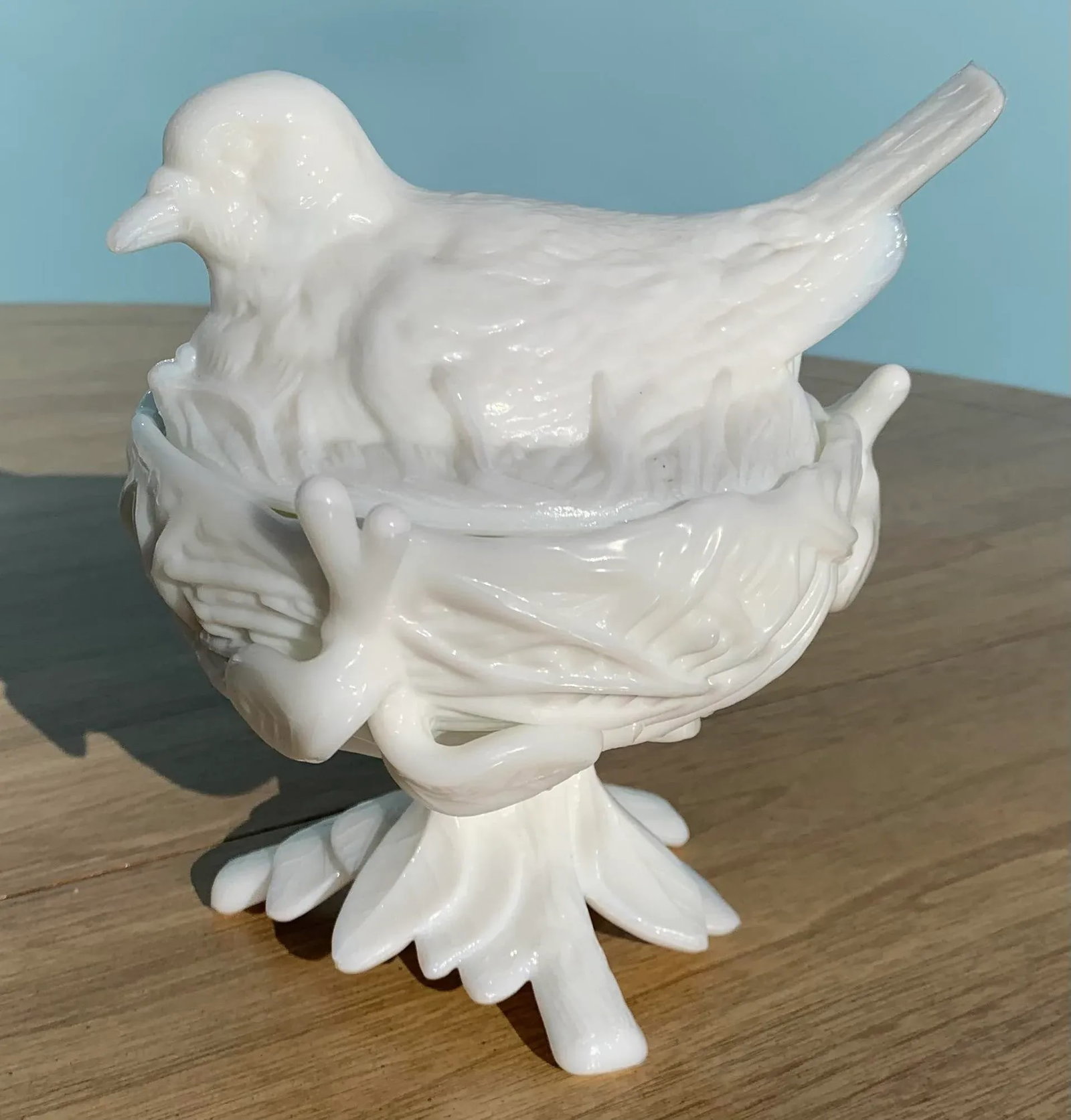 1970s Ceramic Bird on Nest Vessel - 2