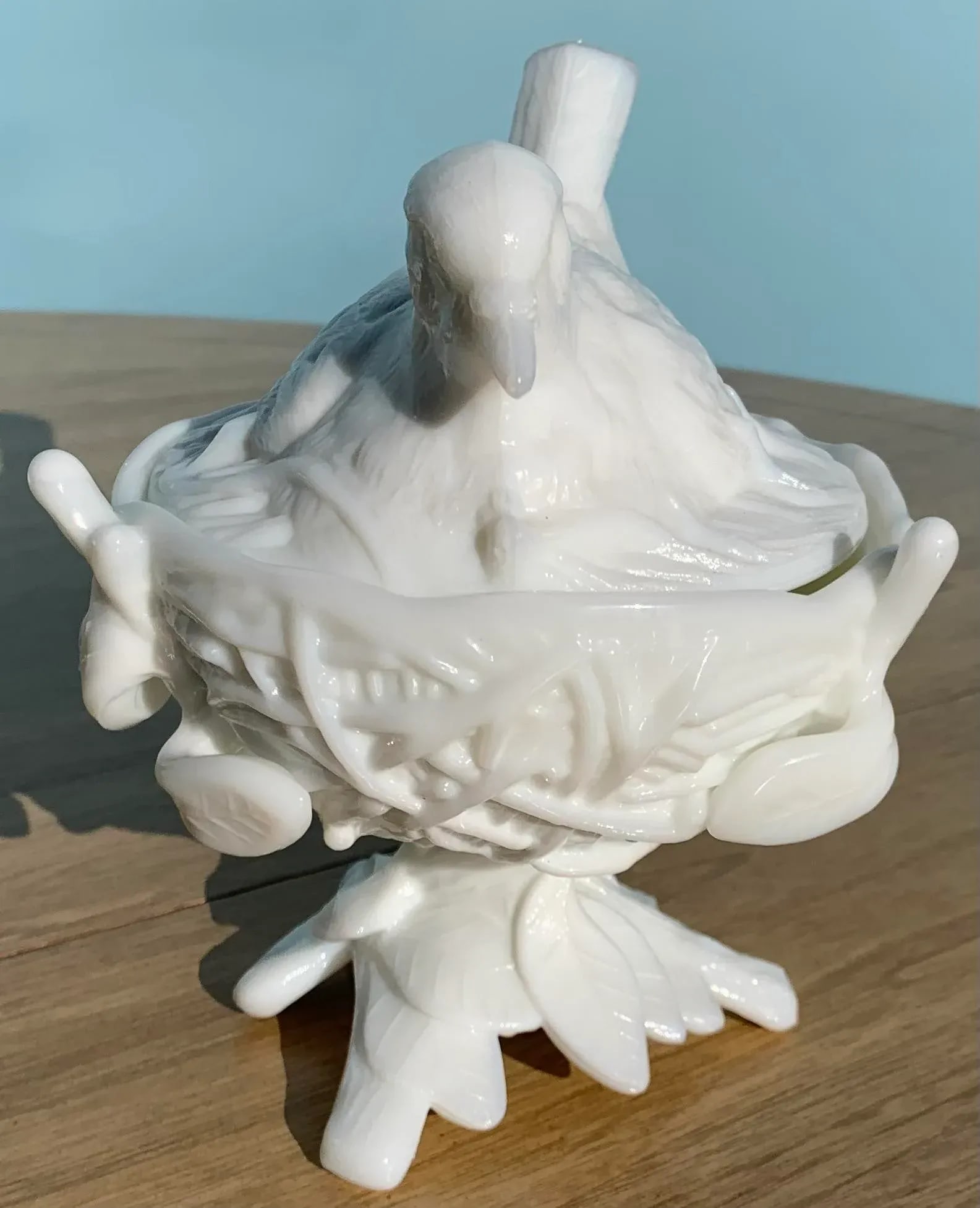 1970s Ceramic Bird on Nest Vessel - 3